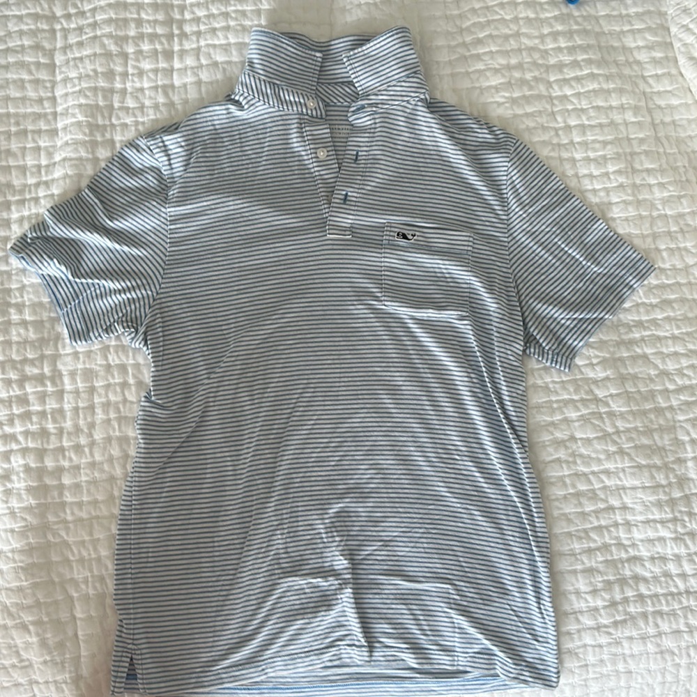 Vineyard Vines Edgartown Polo in blue stripes